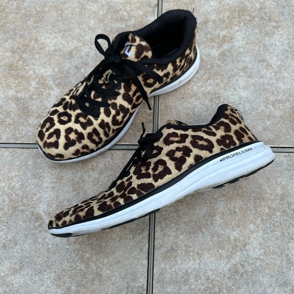 APL Athletic Propulsion Labs Iconic Pro Leopard Print Calf Hair Sneakers - Picture 8 of 15